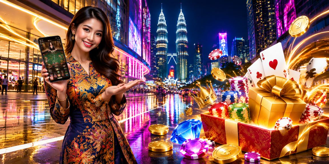 Permainan baccarat kasino langsung dengan motif batik tempatan Malaysia