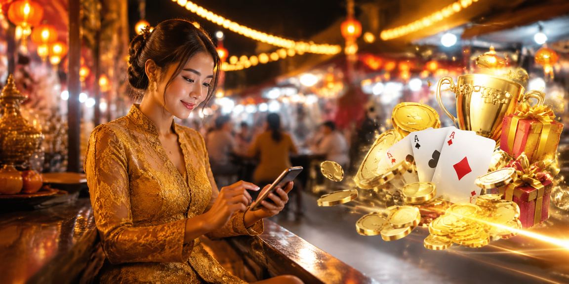 Pemain dengan pakaian kebaya menikmati permainan kasino bertema tradisional di Melaka